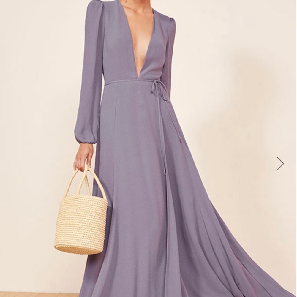 Reformation Milan maxi dress in lilac